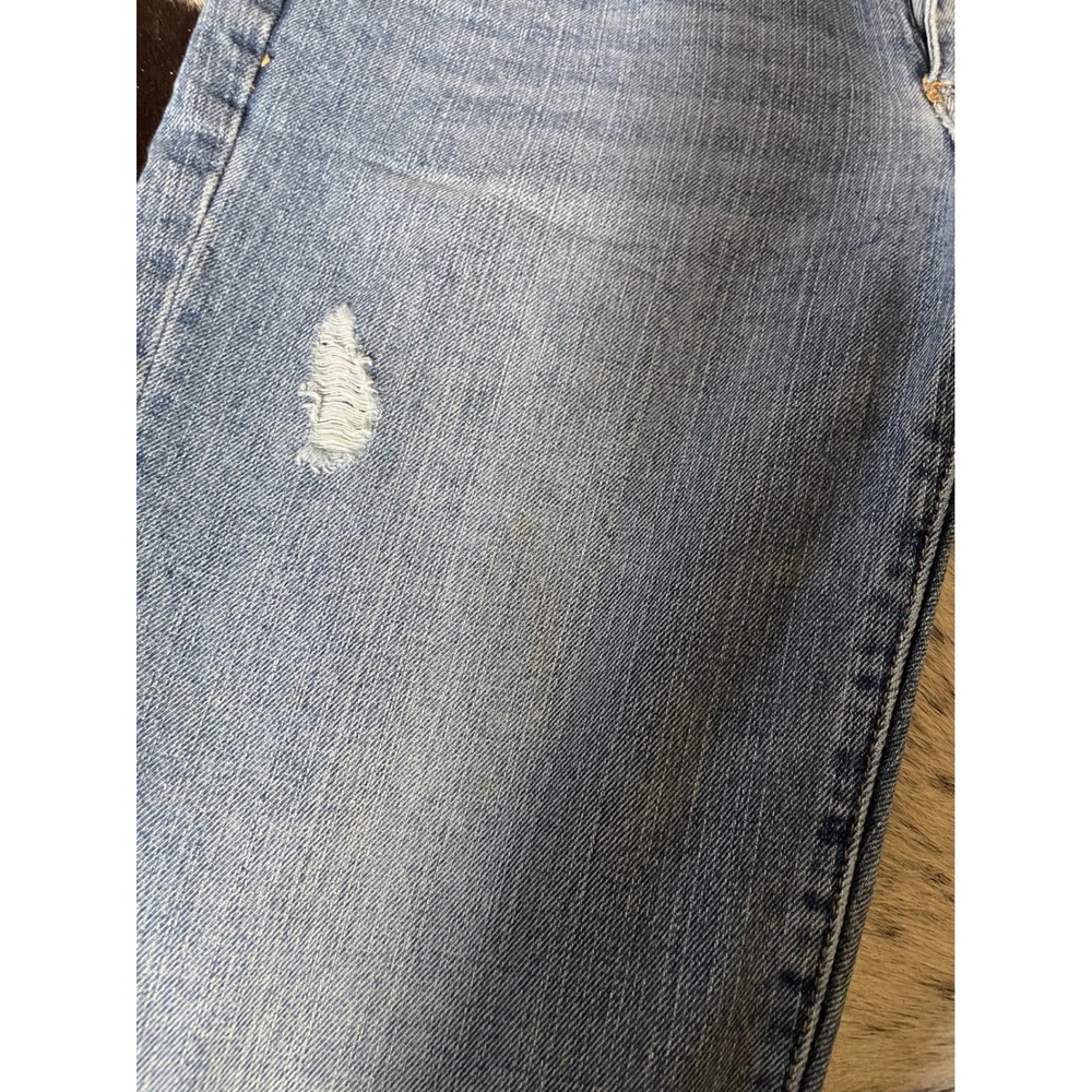 IVU Jane Jeans Y2K VTG Size 8 Light Wash Boot Cut Distressed Embellished Crosses - Picture 7 of 10